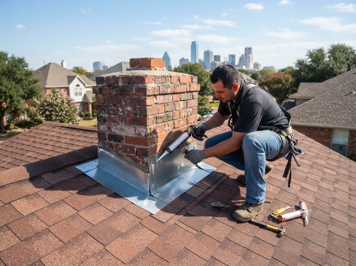Fixing Flashing Issues Around Dallas Chimneys