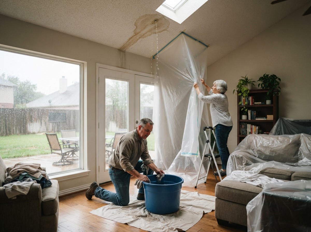 Handling Roof Leaks After Heavy Dallas Rainfall