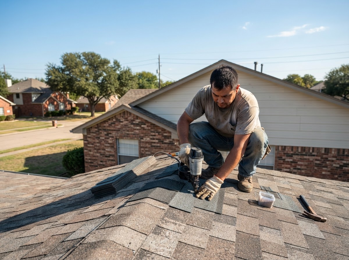 Repairing Asphalt Shingle Damage Common In Dallas