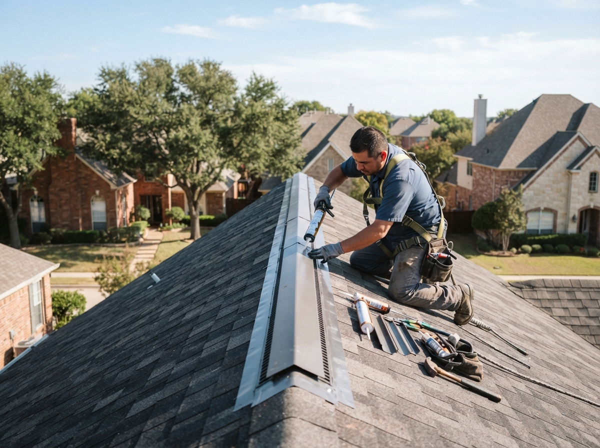 Repairing Ridge Vent Issues On Dallas Homes